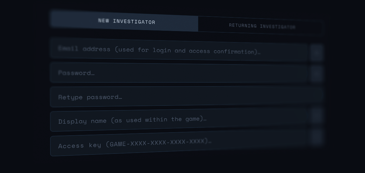 The New Investigator registration form